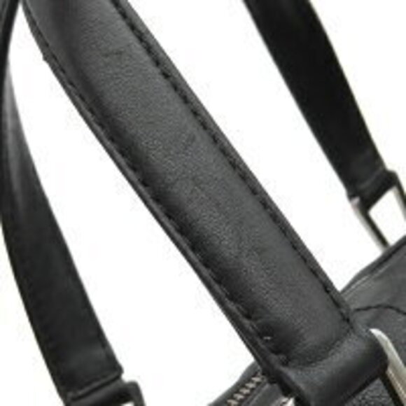 Chanel Chocobar Leather Handbag Black Boston Bag - Picture 12 of 13